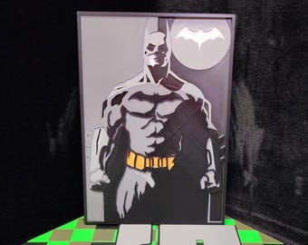 3D Printed Super Hero Multi-layer Wall Art. Great Wall art for Comics, Cartoons and Movie fans.  Physical item not a digital file.
