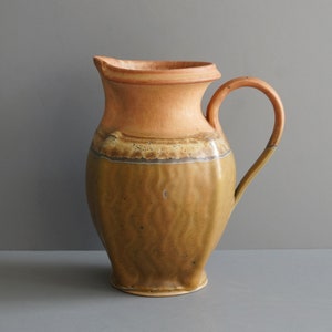 Pottery Pitcher/Handmade/Handmade Pottery/Signed Pottery/Decorative Pottery With Handle/Farmhouse Decor/Country Living