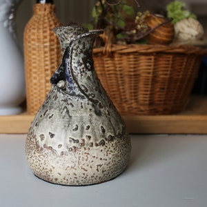 Vintage Studio Pottery/Unusual Design Pottery/Raku Pottery/Collectible Pottery/Designer/Stylish. Pottery
