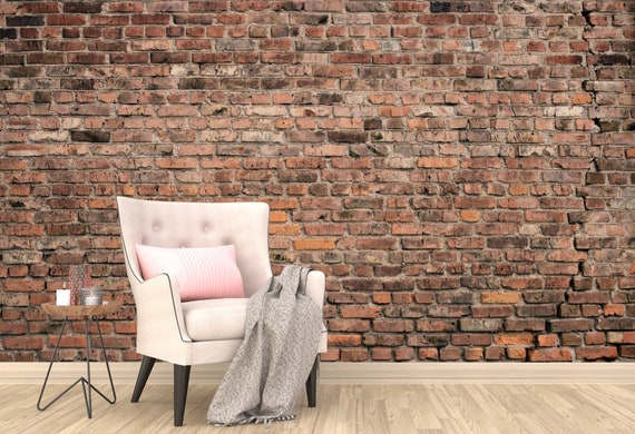 Brown Brick Wall Removable Wallpaper Marble Wall Poster - Etsy