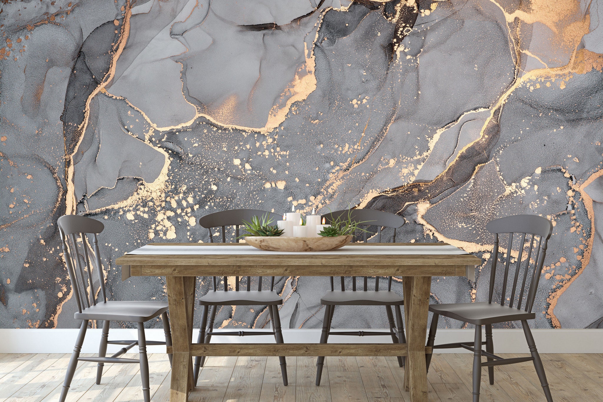 Modern Marble Removable Wallpaper Marble Wall Poster Decor Etsy UK