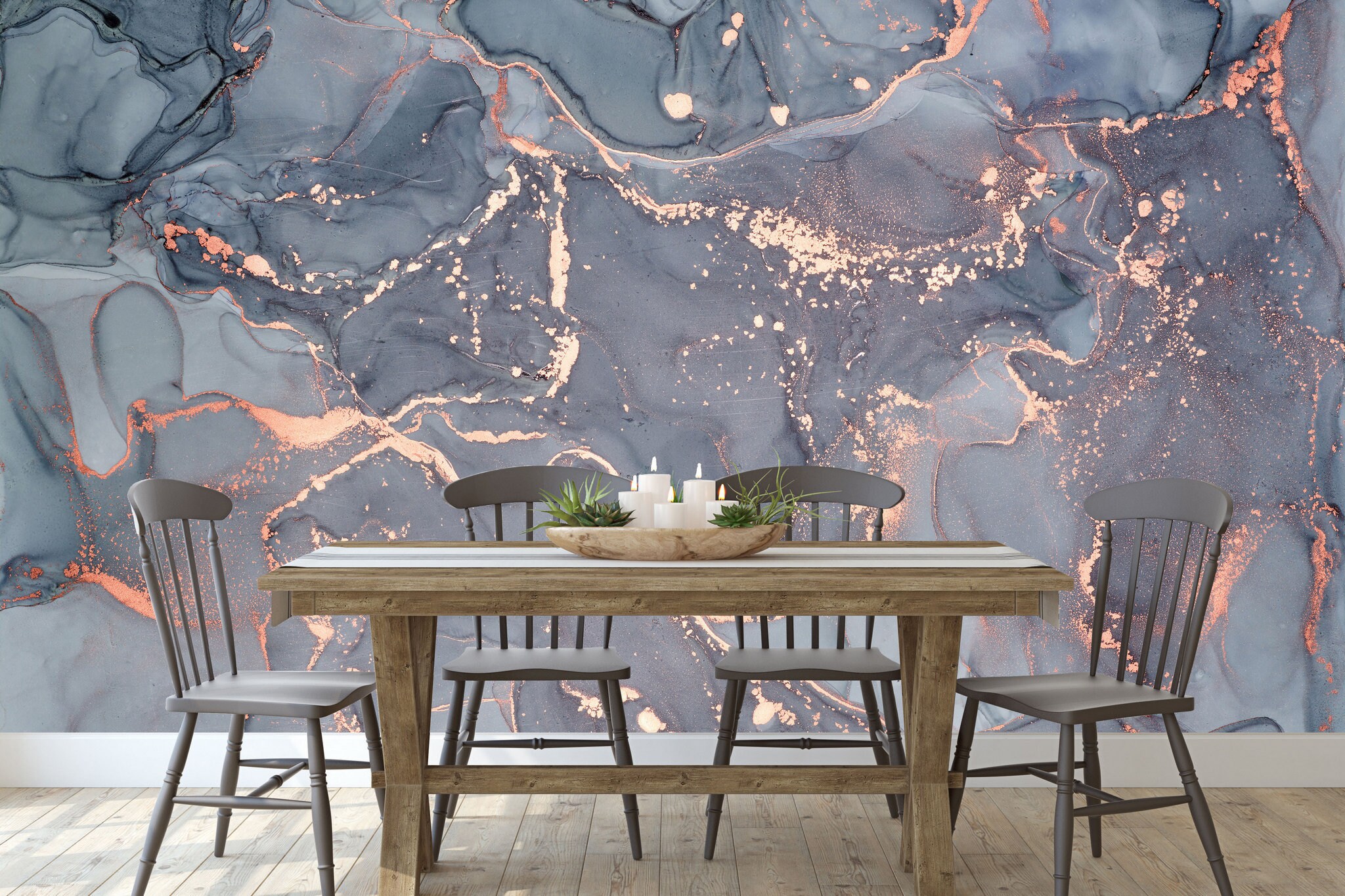 Moderner Marmor Abnehmbare Tapete Marmor Wand Poster Dekor | Etsy