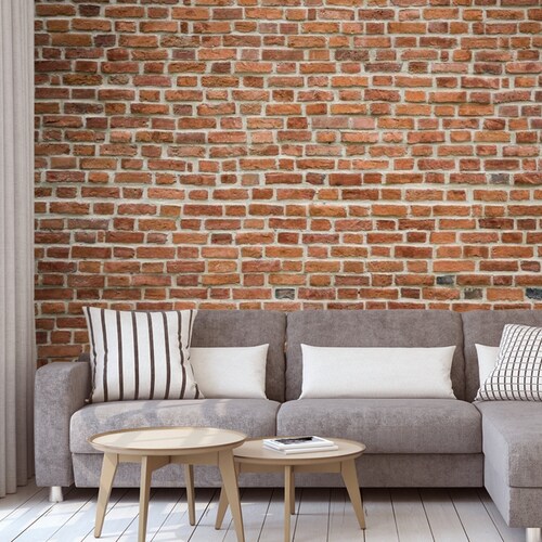 Red Brick Wall Decal Removable Wallpaper Wall Poster Decor - Etsy