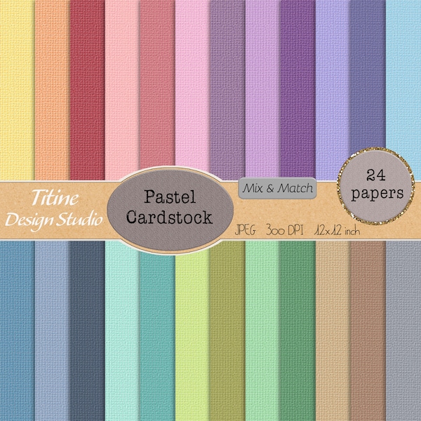 Textured Digital Cardstock Paper Pack Printable Cardstock Scrapbook Craft Paper JPG Digital Rainbow Cardstock Texture JPG, Commercial Use