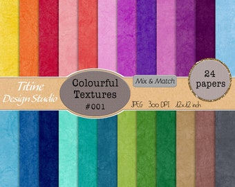 Digital Rainbow Texture Pack Printable Texture Paper Grunge Digital Rainbow Texture Scrapbook Texture Background Paper Commercial Use