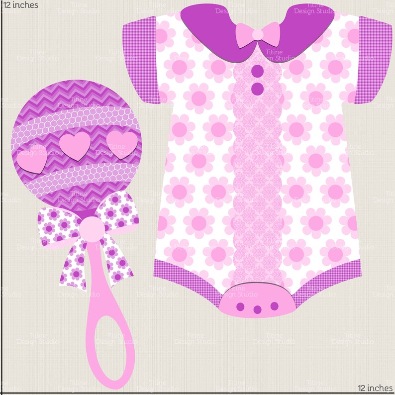 Baby Girl Clip Art Set Digital Baby Shower Clipart New Baby Etsy