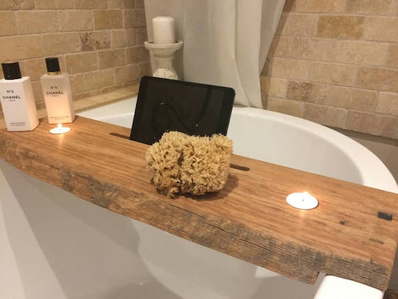 Bath Caddy, Bespoke Oak Handmade, Wooden, Bath Tray, Board, Bath