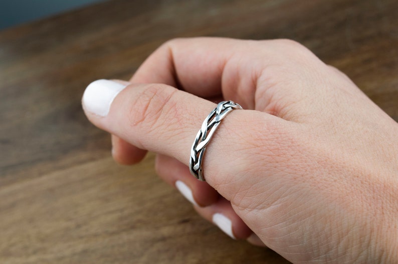 Braided Fine Silver Ring
