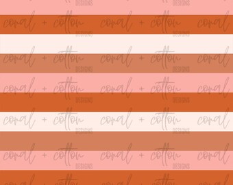 Pink Orange Stripe Seamless Pattern | Digital File | Digital Download Pattern | Digital Pattern Design | JPEG | Fabric Pattern