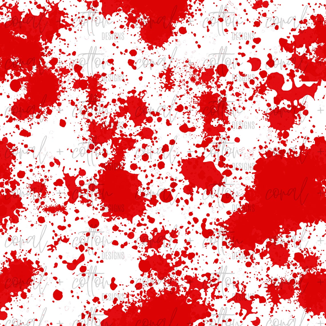 Blood Splatter Seamless Pattern Digital File Watercolor - Etsy