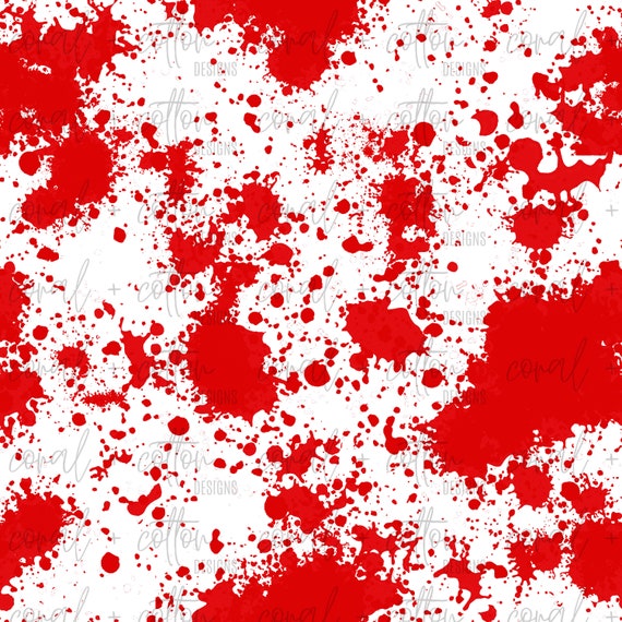 Blood Splatter Seamless Pattern Digital File Watercolor Etsy