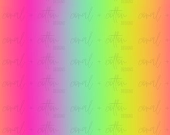 Neon Rainbow Ombre Seamless Pattern | Digital File | Ombre | Digital Download Pattern | Digital Pattern Design | JPEG | Fabric Pattern