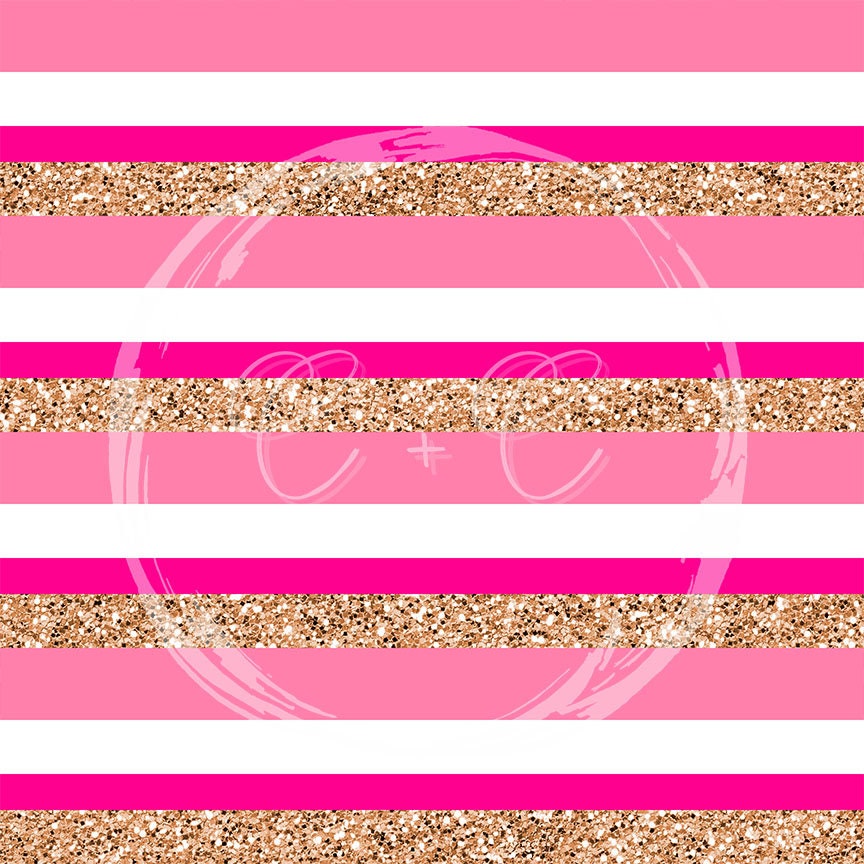 Pink Gold Stripe Seamless Pattern Digital File Digital Etsy