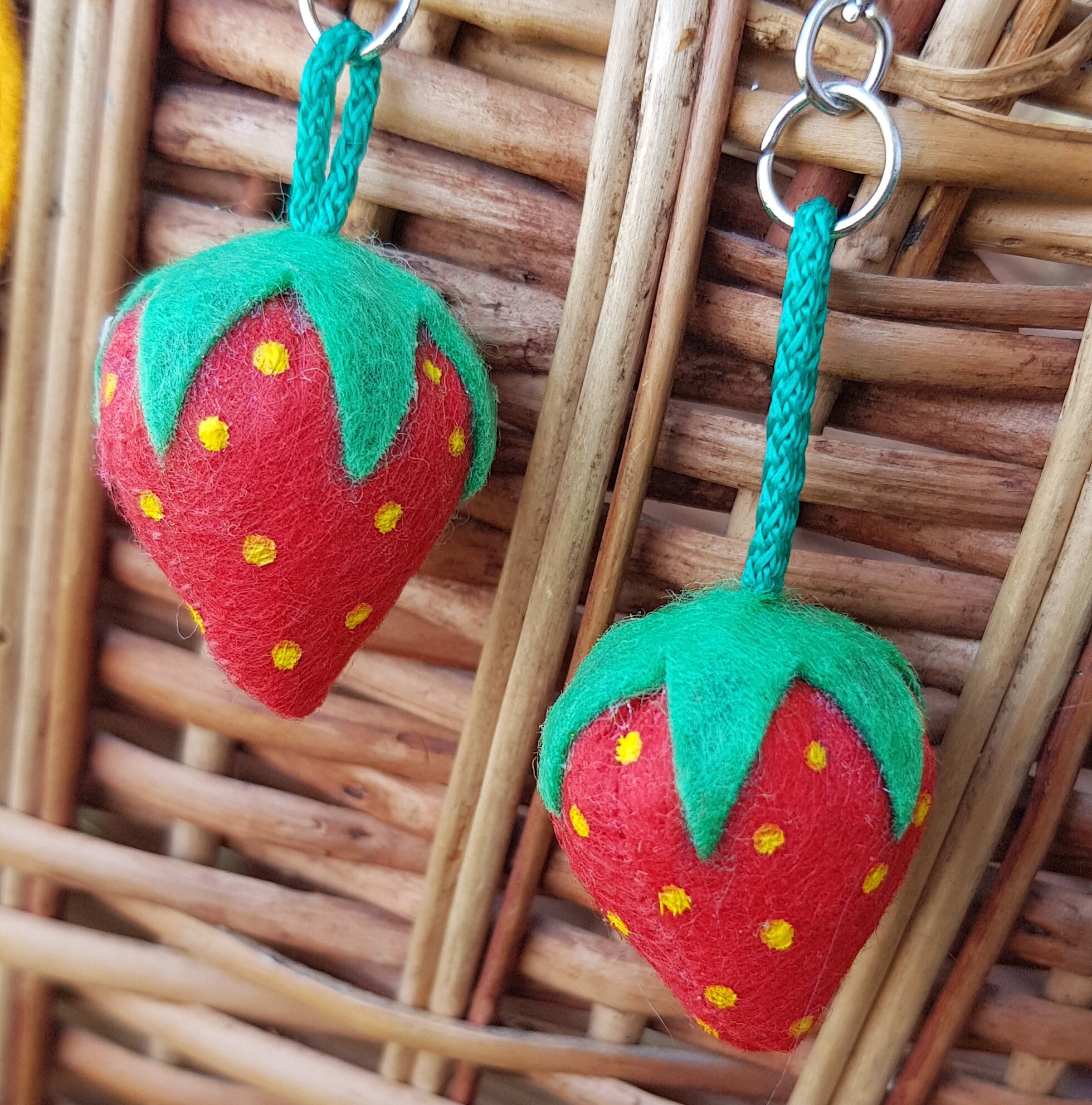 Strawberry keychain Etsy