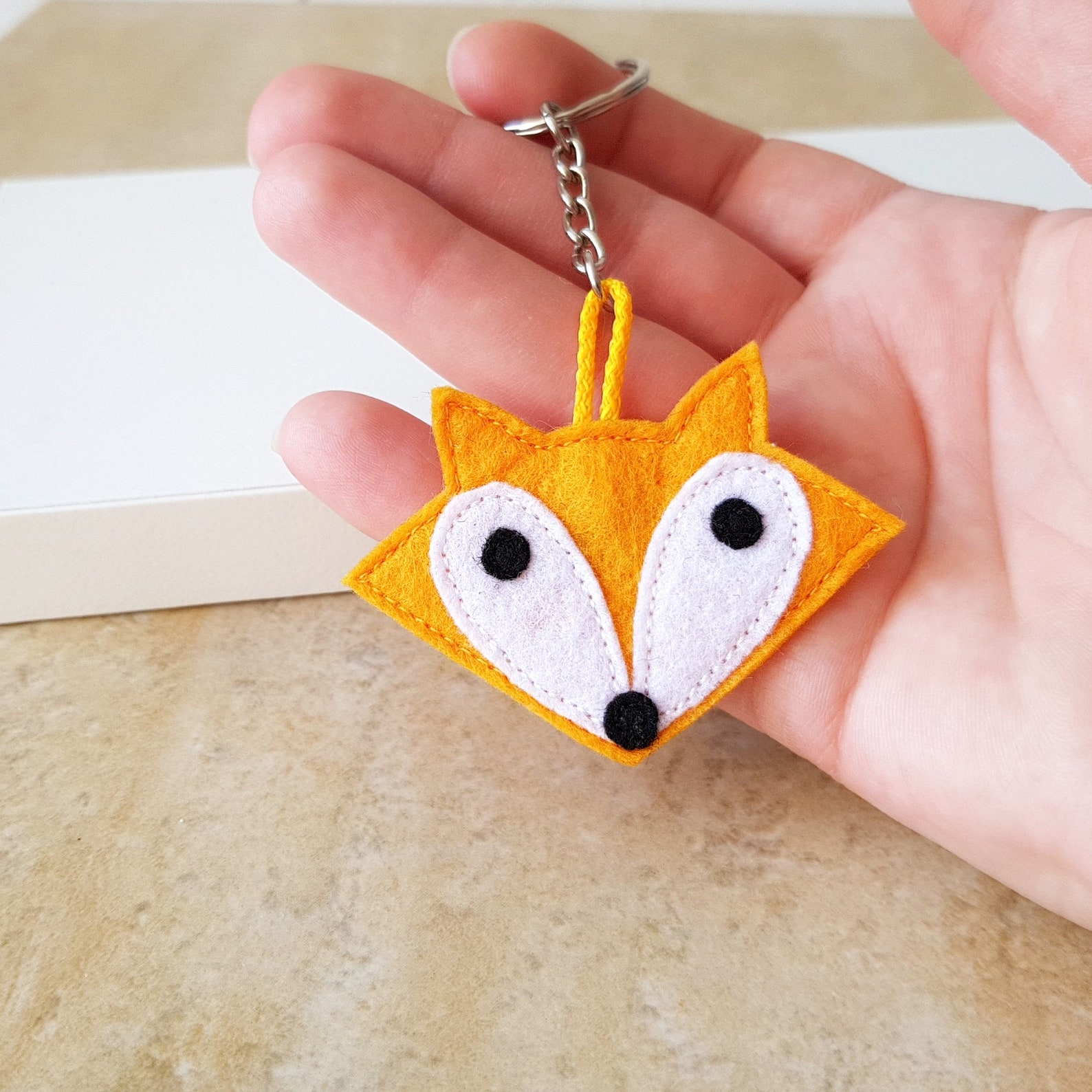 Keyring Fox Felt Keyring Fox Fox Face Car Keychain Felt Etsy