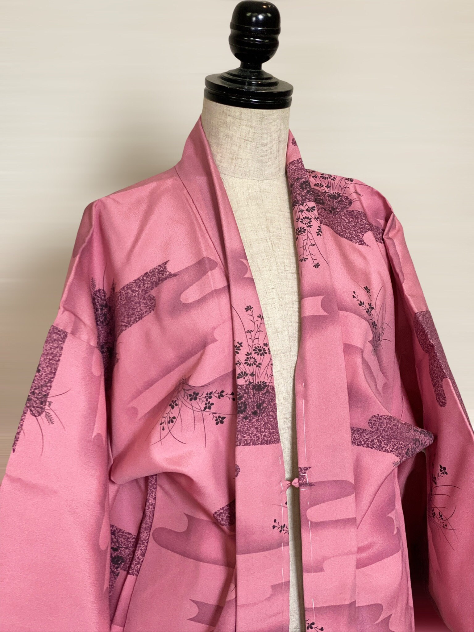 Vintage Japanese Pink Kimono Haori Jacket | Etsy