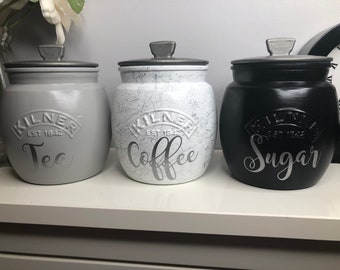 ceramic coffee tea sugar canisters