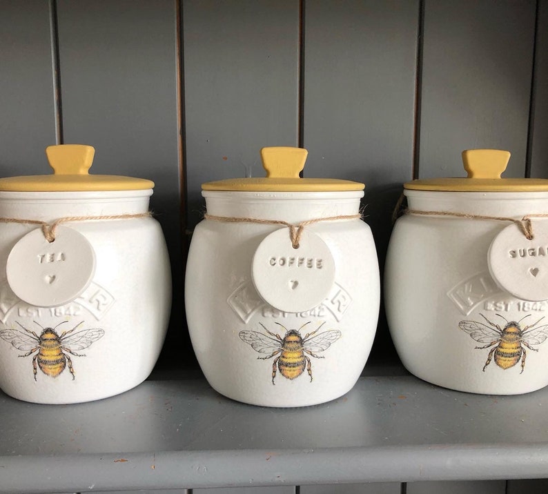 100+ Best Etsy Tea Coffee Sugar Canisters EtsyHunt