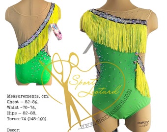 Rhythmic gymnastics Leotard, aerial acrobatics body, Rock'n'Roll, Twirling Baton, Artistic figure skating, Size 42-44, age 14-16 新体操　レオタード