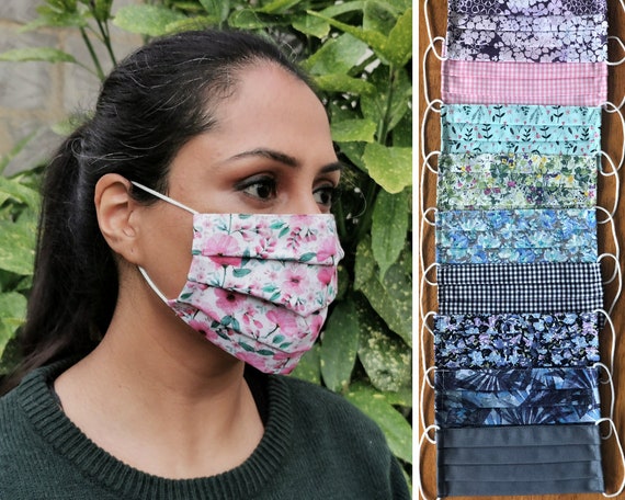 HANDMADE Best Face Mask UK - Adult Face Mask 100% Cotton Reusable Washable UK - Cloth Face Mask