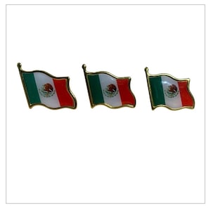 3  Pack - NWT Mexican Flag Pins