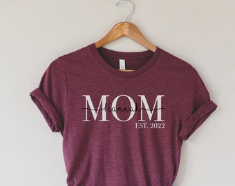 Mama Tshirt | Mom Shirt mit Namen | personalisiertes Muttertagsgeschenk | personalisiertes Mom TShirt | Mama Statementshirt | MOM Shirt