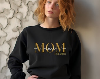 Personalisierter Mama Sweater mit Kindernamen | Mom Shirt Kindernamen | Shirt mit Kindernamen für Mama, Mom, Oma, Tante etc. als Muttertag