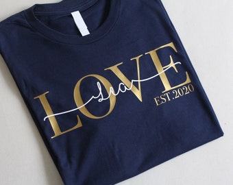 Love Tshirt | Mom Shirt mit Namen | personalisiertes Muttertagsgeschenk | personalisiertes Mom TShirt | Mama Statementshirt | Valentinstag