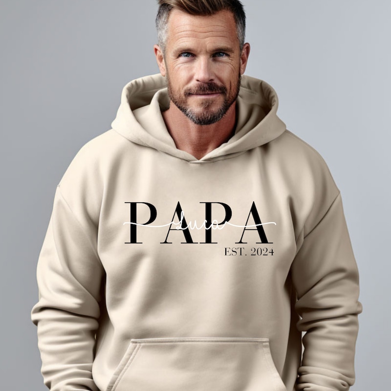 Papa Hoodie und Tragejacke navy