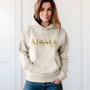 Personalisierter Mama Hoodie mit Kindernamen Mom Shirt Kindernamen Shirt mit Kindernamen für Mama, Mom, Oma, Tante etc. zum Muttertag Bild 3