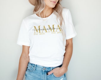 Mama Tshirt | Mom Shirt Kindernamen | personalisiertes Muttertagsgeschenk | personalisiertes Mom TShirt | Mama Statementshirt | MOM Shirt