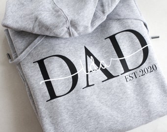 Papa Hoodie | DAD Shirt mit Namen | personalisiertes Vatertagsgeschenk | personalisierter DAD Sweater | Papa Kapuzenpullover | DAD Hoodie