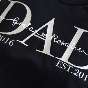 Dad Tshirt DAD shirt with name personalized Father's Day gift personalized DAD TShirt Dad statement shirt dad shirt image 4
