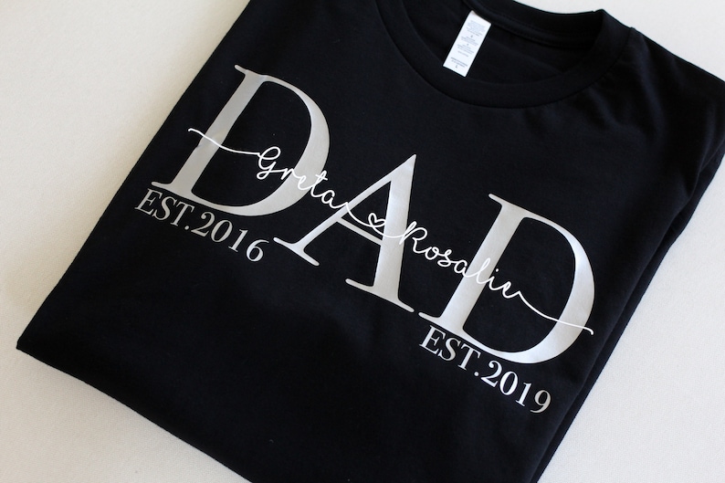 Dad Tshirt DAD shirt with name personalized Father's Day gift personalized DAD TShirt Dad statement shirt dad shirt image 2