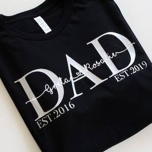 Dad Tshirt DAD shirt with name personalized Father's Day gift personalized DAD TShirt Dad statement shirt dad shirt image 5
