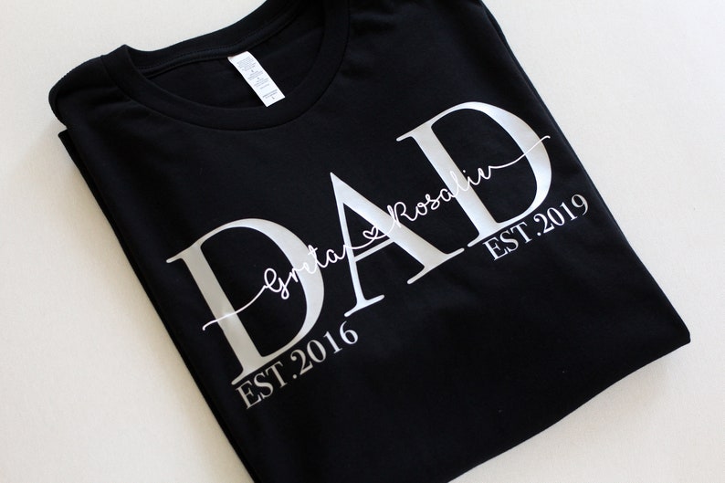 Dad Tshirt DAD shirt with name personalized Father's Day gift personalized DAD TShirt Dad statement shirt dad shirt image 5