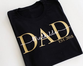 Papa Tshirt | DAD Shirt mit Namen | personalisiertes Vatertagsgeschenk | personalisiertes DAD TShirt | Papa Statementshirt | Dad Shirt