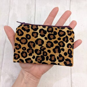 Novelty coin purse change purse gift card holder coin pouch dog gift dog fabric horse hedgehog cow camper van leopard Leopard print