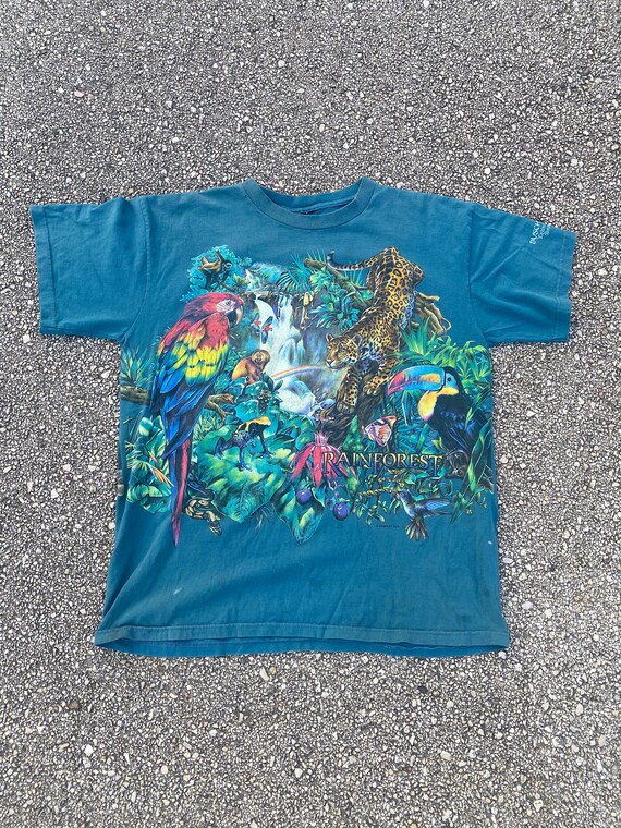 Vintage 90s rainforest animal tee