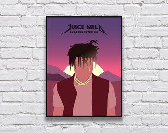Juice WRLD Legends Never Die American Rapper CANVAS Album Cover Print 