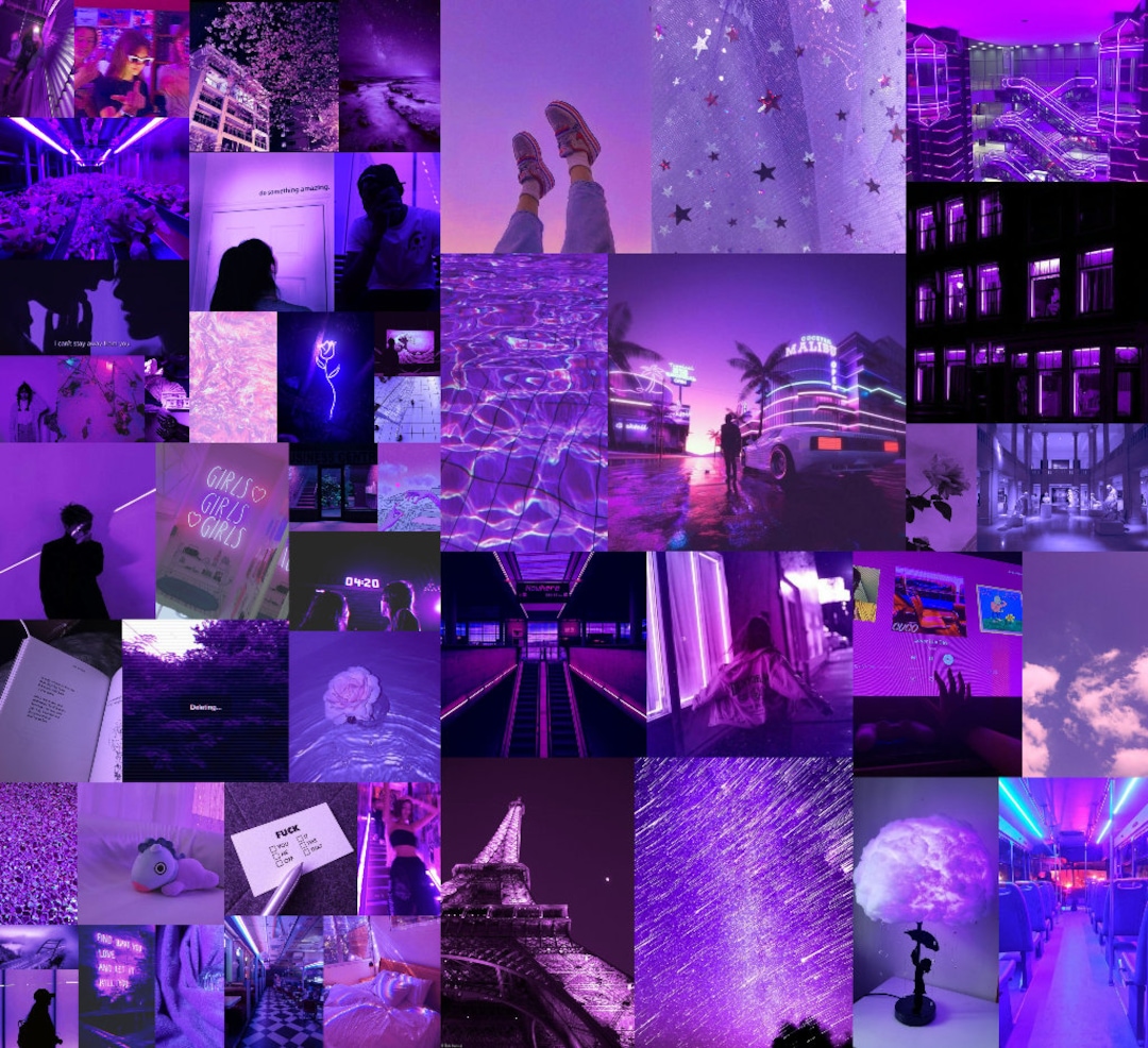 100 Pics Euphoria Purple Wall Collage Kit UPDATED. Digital Download ...