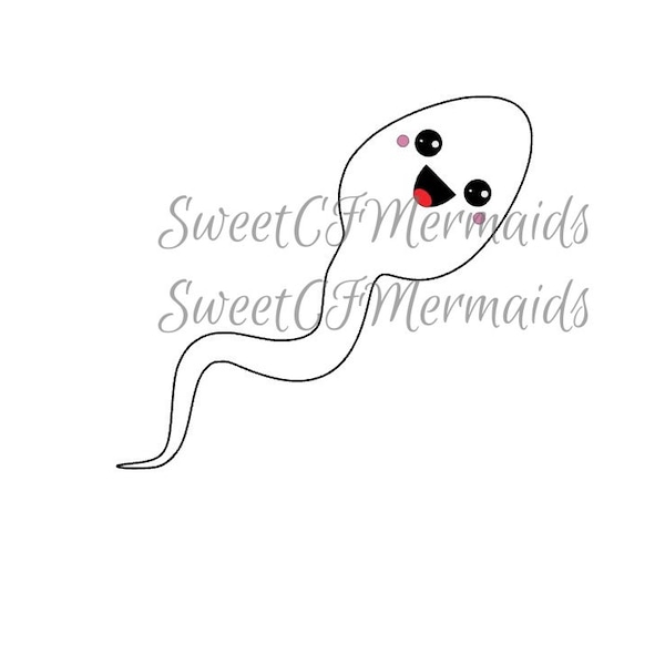 Mr. Sperm SVG Digital Download Schneidedatei Silhouette/ Cricut