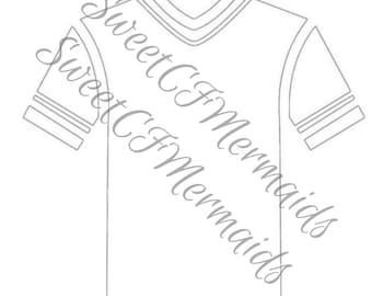Football Jersey SVG/ Cutting File/ Instant Download/ Silhouette/ Cricut
