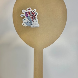 Acrylic Blank beauty salon prop face cover/face paddle