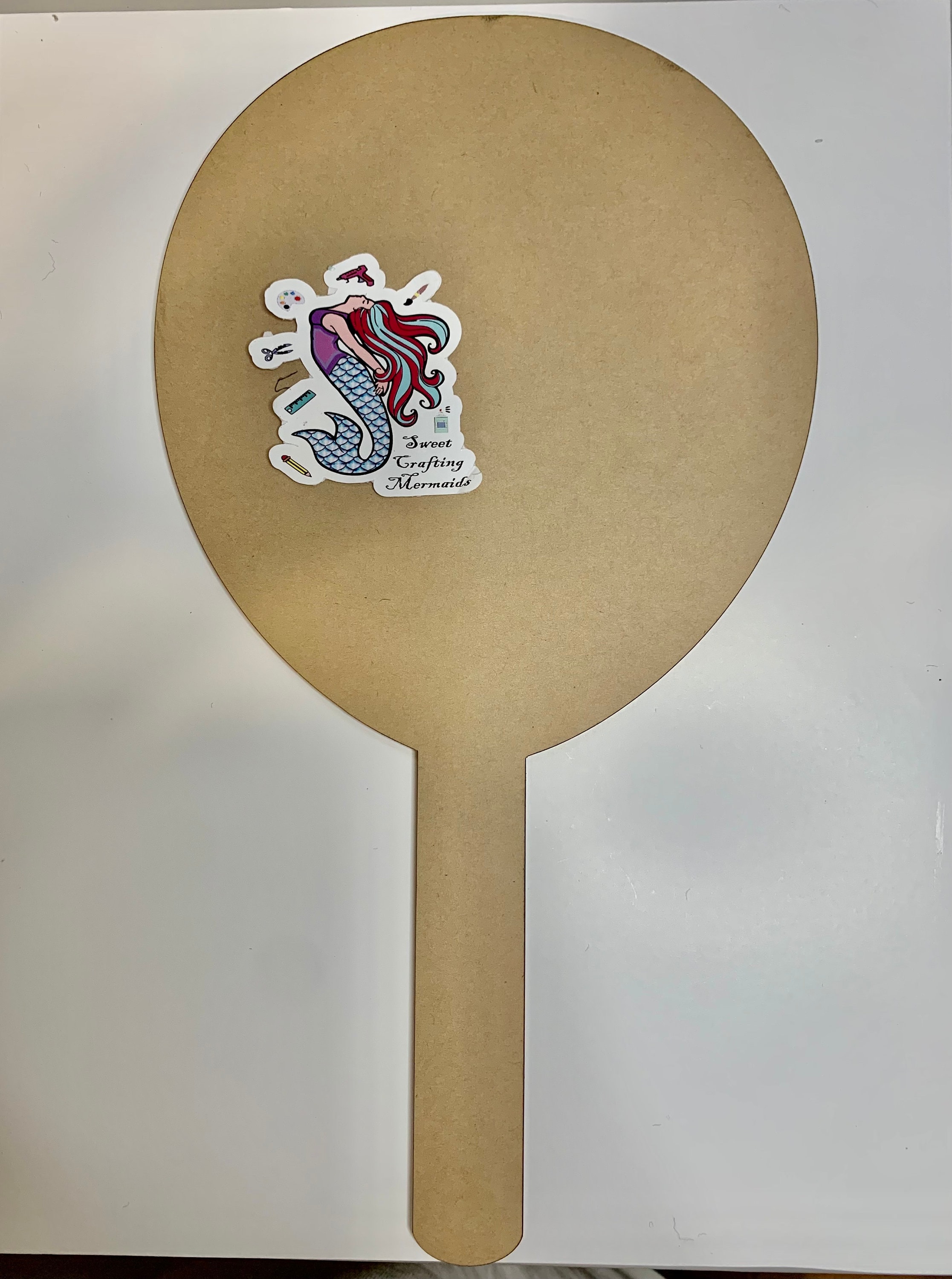 Acrylic Blank beauty salon prop face cover/face paddle