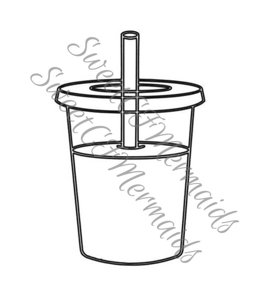 Cold Coffee cup SVG cutting file/ Instant Dowload/ Silhouette/ cricut
