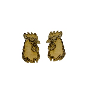 Chicken/Rooster Stud Earrings Silicone Mold