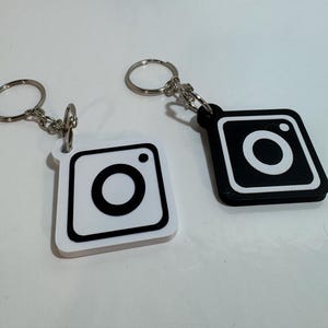 Social Media NCF Keychains, 3D printed NFC Keychains, Custom business keychain, Small Business Keychains