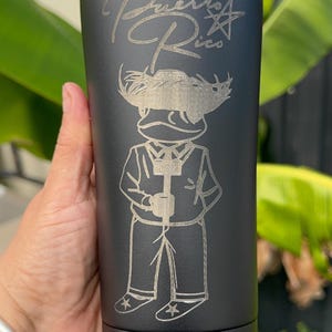 Coqui  Jibaro Tumbler/ Puerto Rico  tumbler/ Stainless Steel Tumbler/ laser Engraved tumbler