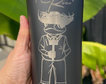 Coqui Jibaro Tumbler: Laser Engraved Puerto Rico Stainless Steel Tumbler